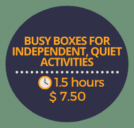 Busy Boxes for Independent Quiet Activities