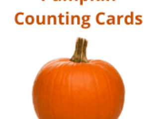 Pumpkin Counting Cards